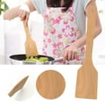 thumbnail image 4 of Natural Wooden Spatula for Cooking, Non-Toxic Wood Turner for Cooking & Flipping, Long Handle Flat Frying Spatula, Non-Scratch Utensil for Non-Stick Cookware, 2.4*11.0 inch, 4 of 4