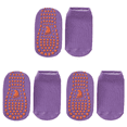 thumbnail image 1 of 3uds. Calcetines Tobilleros Cómodos Padre-Hijo para Yoga Barre Pilates ( L) Morado, 1 of 2