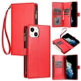 thumbnail image 1 of Compatible with iPhone 15 Plus Wallet Case Premium Zipper Large Space Flip PU Leather Cover, 1 of 5