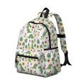 thumbnail image 2 of Dinosaur and Pineapple White Pattern Cute School Backpack with Padded Back and Adjustable Shoulder Straps 13.4"x11"x4.7", 2 of 5