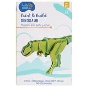 Hello Hobby TRex Build Its Kids Craft Unfinished Wood and Paint Kit