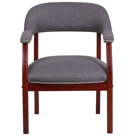 Flash Furniture Gray Fabric Luxurious Conference Chair with Accent Nail Trim