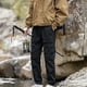 thumbnail image 1 of Pantalones largos de moda para hombre, casuales, de color sólido, con bolsillos y cremallera, cintura elástica, de poliéster., 1 of 7