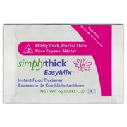 SimplyThick EasyMix | 80 Count of 6g Individual Packets | Gel Thickener for those with Dysphagia & Swallowing Disorders | Creates An IDDSI Level 2 – Mildly Thick (Nectar Consistency)