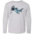 thumbnail image 3 of Inktastic Great White Shark Long Sleeve Youth T-Shirt, 3 of 5