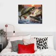 thumbnail image 4 of EastSmooth Fish Wall Art Fishing Wall Decor Bass Fish Pictures Canvas Print Painting Modern Home Framed Artwork For Living Room Bathroom Bedroom, 4 of 4