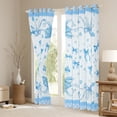 thumbnail image 3 of Homewish Kawaii Bowknot Black Out Curtains for Girls, Black Blue Plaid Curtains Pack of 2 (42x63 Each), Hand Drawn Love Hearts Bedroom Curtains, Luxury Room Decor, 3 of 6