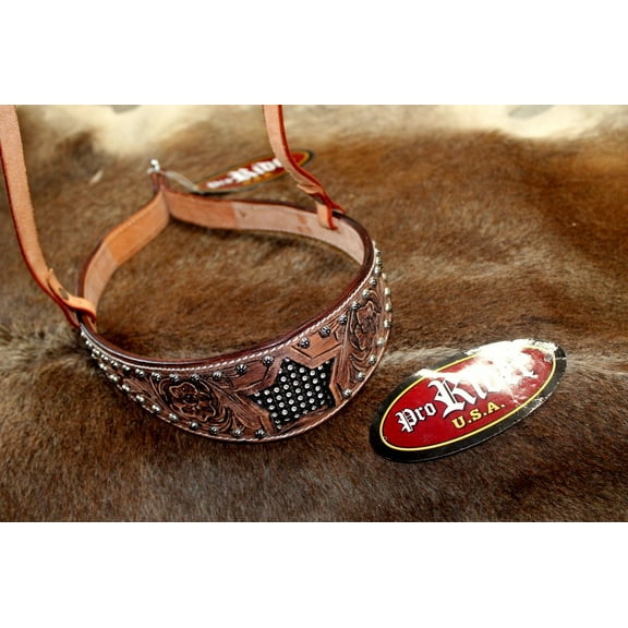 Horse Show Bridle Western Leather Barrel Racing Tack Rodeo NOSEBAND  99148