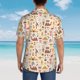 thumbnail image 4 of Balery UAE Travel1 Camisas hawaianas de manga corta para hombre, camisas playeras de corte holgado, camisas de vacaciones con botones,Large, 4 of 7