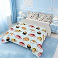 thumbnail image 2 of meiyoeat Sushi Cat Print King Size Comforter Sets,Cute Food Pattern Comforters King Size For Girl,Reversible,3Pcs,1 Comforter And 2 Pillowcases, 2 of 7
