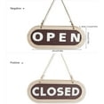 thumbnail image 2 of Letrero abierto y cerrado, placa de madera para puerta, letrero colgante de doble cara para tienda, cafetería, restaurante, pub, bar (2 piezas) ER, 2 of 5