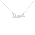 thumbnail image 1 of Collier Inscription « LOVE » en Argent Sterling 925 Chaîne à Maillons 16+2 Pouces, 1 of 3
