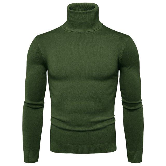 Mens Autumn And Winter Solid Soft Turtleneck Sweater Flexibility Solid Color Close Fitting Top Slim Sweater Coat Hanger Hooks plus Size Winter Coat Rack Stand Trench Coat for Men Coat Winter for Men
