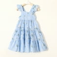 thumbnail image 4 of Younger Tree Baby Toddler Girls Dress Kid Summer Sleeveless Princess Flower Beach Butterfly Sundress for 6-7T, 4 of 7
