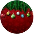 thumbnail image 1 of Christmas Baubles Round Area Rug Non-Slip Floor Mats Polyester Throw Rugs Floor Carpet for Door Entryway Bedrooms Living Room Decor, 27.6 X 27.6 Inches, 1 of 6