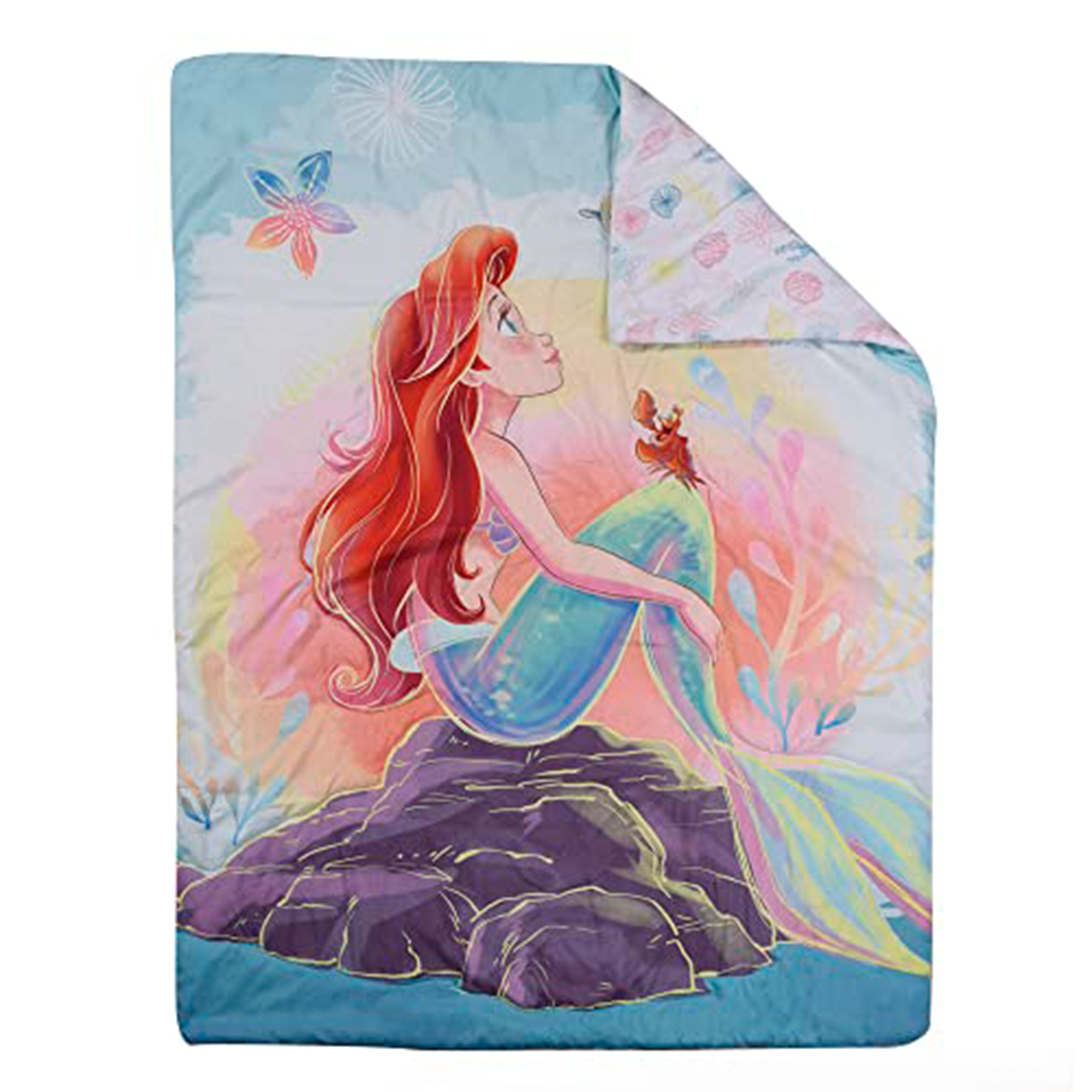 Disney's Princess Ariel Little Mermaid 3Pcs Toddler Comforter Sheet Set ...