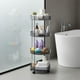 thumbnail image 2 of Carrito de almacenamiento redondo con ruedas de 4 niveles, estante de plástico transparente para cocina, baño y sala de estar, organizador multicapa con ruedas, carrito portátil para una organización, 2 of 6