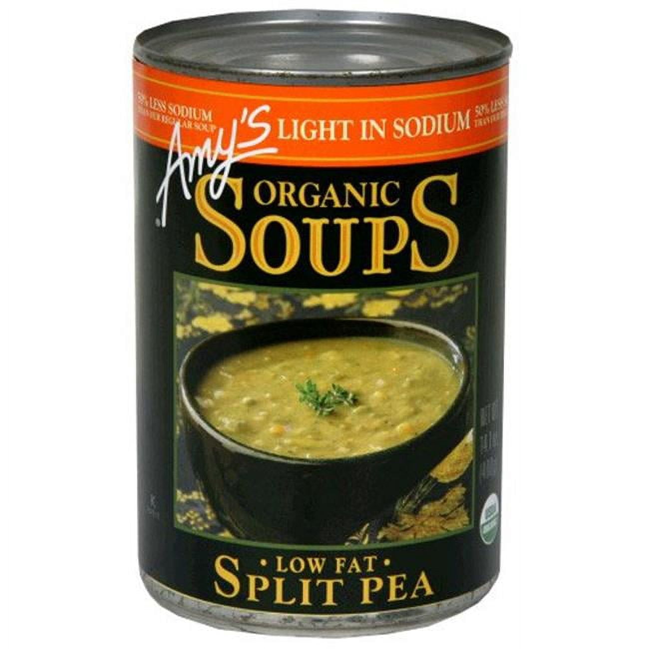 Amys Soup, Organic Light in Sodium Split Pea Soup, Made With Organic Vegetables, Canned Soup, 14.1 Oz