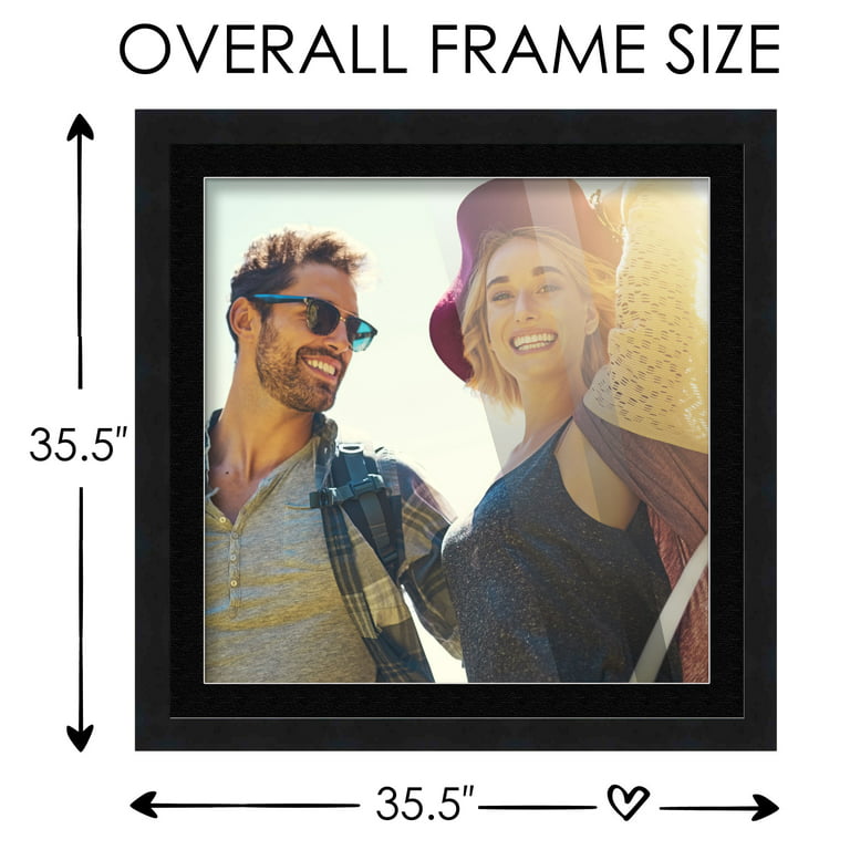 Black 30x30 Picture Frame Wood For 30 x 30 inch Poster Photo — Modern  Memory Design Picture frames
