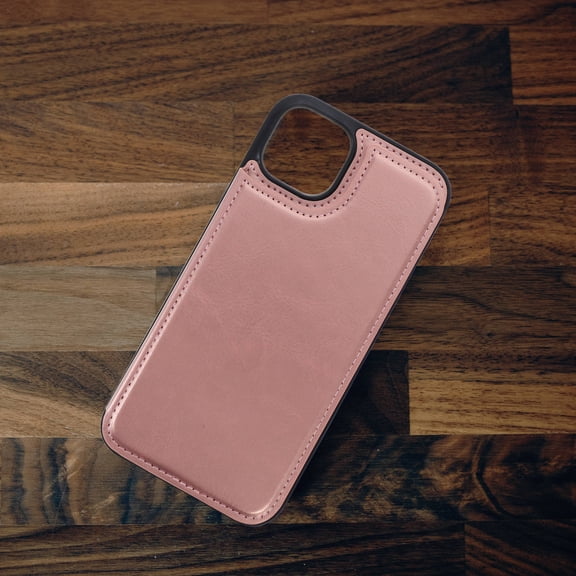 GETAJGHSD PU Phone Wallet Case Rose Plated Gold Full Protection Mobile Phone Cover