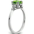 thumbnail image 3 of Sterling Silver Rhodium-Plated Peridot And Diamond Ringsize 6 - Jbsp, 3 of 5