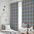 thumbnail image 5 of Red Green Checkerboard Blue Pattern Kids Curtains,Childrens Insulated Curtains Set Of 2,Bedroom Essentials,Teen Room Decor 52"X84", 5 of 5