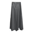 thumbnail image 5 of Arlun Women's Ankle Length High Waist A-Line Flowy Long Maxi Skirt with Pockets High Waisted Simple Solid Color Elegant Long Skirts Plus Size Outfit Grey XXL, 5 of 5