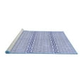 thumbnail image 2 of Ahgly Company Machine Washable Indoor Round Abstract Blue Modern Area Rugs, 5' Round, 2 of 4