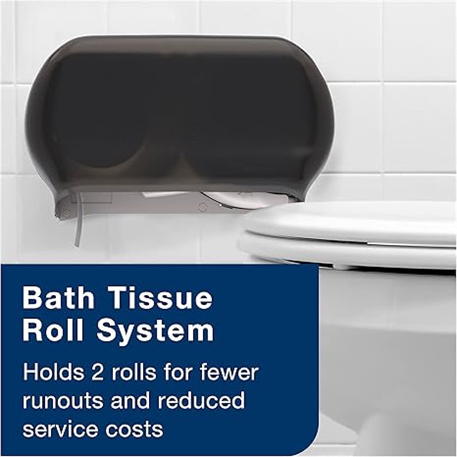Advanced Toilet Paper Roll, White, Compatible with T24 Dispensers, 2-ply, Soft Tissue, 80 rolls x 500 sheets