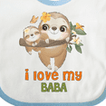 thumbnail image 4 of Inktastic Sloth I Love My Baba Boys or Girls Baby Bib, 4 of 4