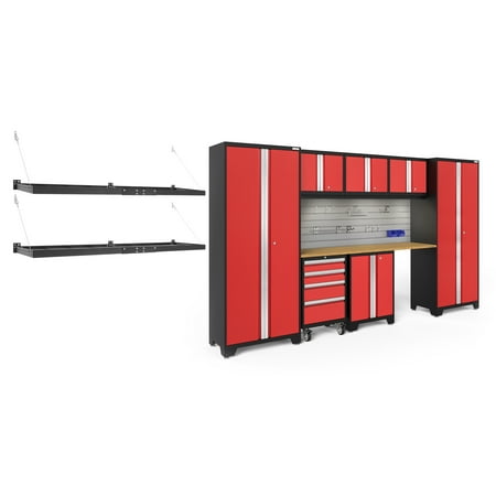 

NewAge Products Bold Series Red 10 Piece Cabinet Set 24-Gauge Steel Complete Garage Storage System