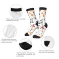 thumbnail image 3 of Rocae Watercolor Floral for Girls Boys Crew Socks,Children's Socks, Kids Socks, Toddler Socks: Daily Wear with Kids School Uniform, 3 of 5