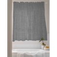 thumbnail image 3 of Dark Grey Linen Sheer Curtains 72 Inch Long 2 Panels, Farmhouse Pure Color Country Farm Light Filtering Rod Pocket Semi Sheer Curtains, Sheer Voile Drapes for Living Room Bedroom, 52"x72", 3 of 5
