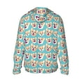 thumbnail image 3 of Sigee Cute Corgi Head Print UPF50+ Men's Sun Protection Hoodie Shirt SPF UV Shirt Long Sleeve Fishing Outdoor Lightweight, S-3XL, 3 of 9