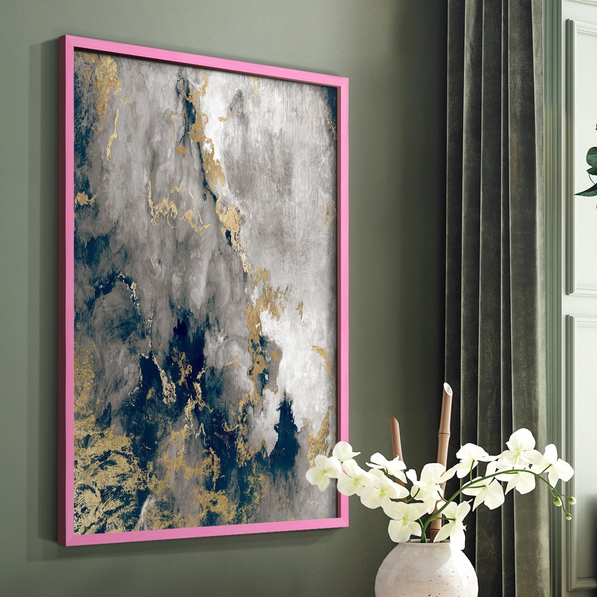 Hudson Path in Pink Solid Wood 8 x 10 Framed Print