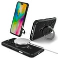 thumbnail image 2 of Dteck Magnetic Case for iPhone 15,Shockproof Silicone+PC Case Compatible with Mag Safe Ring Holder Kickstand Cover for iPhone 15, Black, 2 of 8