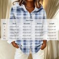 thumbnail image 6 of Women's Plaid Hooded Jacket Button Down Long Sleeve Casual Jacket with Pockets Loose Fit Fall Outerwear for Daily Weekend and Travel, 6 of 6