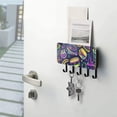 thumbnail image 5 of Hamburger Sandwich Fruit Mail Holder Organizer Wall Mount with Shelf Key Holder Key Rack with 5 Key Hooks for Wall Decorative, 5 of 6