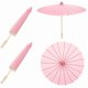 thumbnail image 1 of wonima44 MECCANIXITY 2 Pcs Paper Umbrellas ,24" Paper Parasol Umbrella DIY Oiled Paper Painting Umbrellas for Photography Props Craft Party Wedding Decoration,Pink, 1 of 1