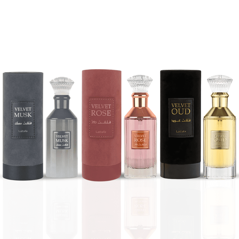 Velvet Oud, Velvet Rose & Velvet Musk Eau de Parfum Sprays 100ml
