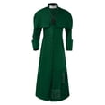 thumbnail image 3 of Disfraz de sacerdote medieval para hombre, sotana romana religiosa de la iglesia católica, disfraz de papa, pastor, padre, túnica de misionero de misa con cruz, 3 of 5