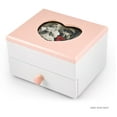 thumbnail image 1 of Adorable 18 Note Matte White with Pink Heart Shaped 5" x 3" Photo Frame Musical Jewelry Box - A Dream Is A Wish Your Heart Makes, 1 of 2