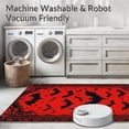 thumbnail image 5 of ODIKA 9'x12' Machine Washable Non-Slip Area Rug, Haunting Monochrome Bat Design High Traffic Rug, Red, 29676, 5 of 7