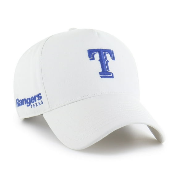 Men's '47 White Texas Rangers Foundational Pinch Offside Adjustable Hat