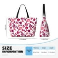 thumbnail image 2 of Yiaed Tulips Flowers Print Large Capacity Beach Travel Bag - Waterproof Zipper Vacation Tote for Sandproof Storage, and Camping, 2 of 5