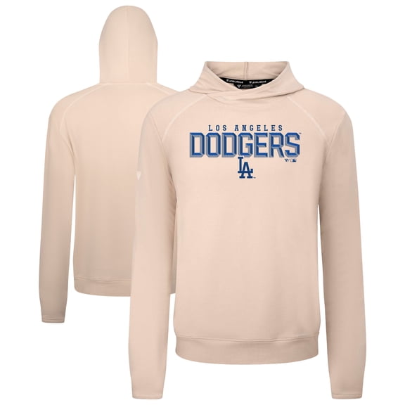 Men's Levelwear Khaki Los Angeles Dodgers Mandate Carve Tri-Blend Hoodie