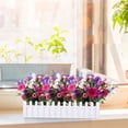 thumbnail image 5 of Dayesque Wooden Picket Fence Window Box Planter with Foam Insert for Artificial Flowers, Plants, Bonsai - Boho Home Decor, 5 of 8