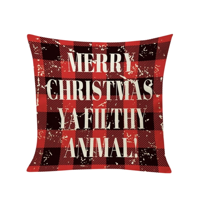 Xihbxyly Los artículos más vendidos Funda de cojín para decoración navideña del hogar Funda de almohada familiar sobreviviente Funda de almohada decorativa