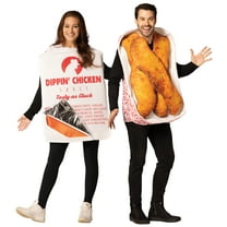 Rasta Imposta Chicken Fingers with Sauce Couples Halloween Costume, White & Red, Adult One Size, 10382