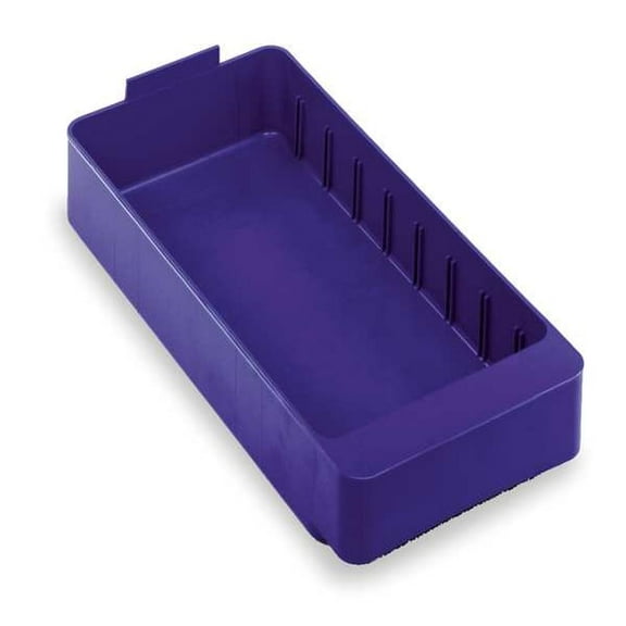 Quantum Storage Systems Drawer Bin,Blue,Polystyrene,2 1/8 in QED401BL